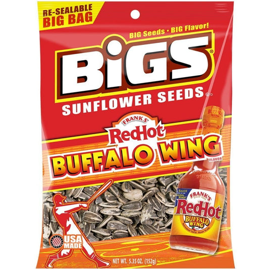 Bigs Buffalo Wing Sunflower Seeds, 5.35 oz - Case of 12