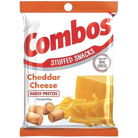 COMBOS Cheddar Cheese Pretzel Baked Snacks 6.3-Ounce Bag ( Pack of 3 )