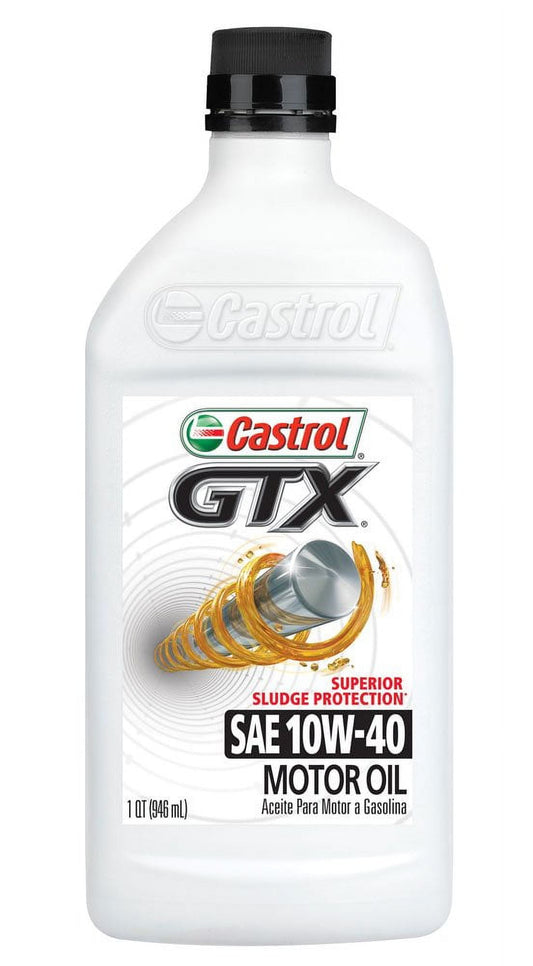 Castrol GTX Full Synthetic Motor Oil 10W - 40, 1 Quart (6 pack)