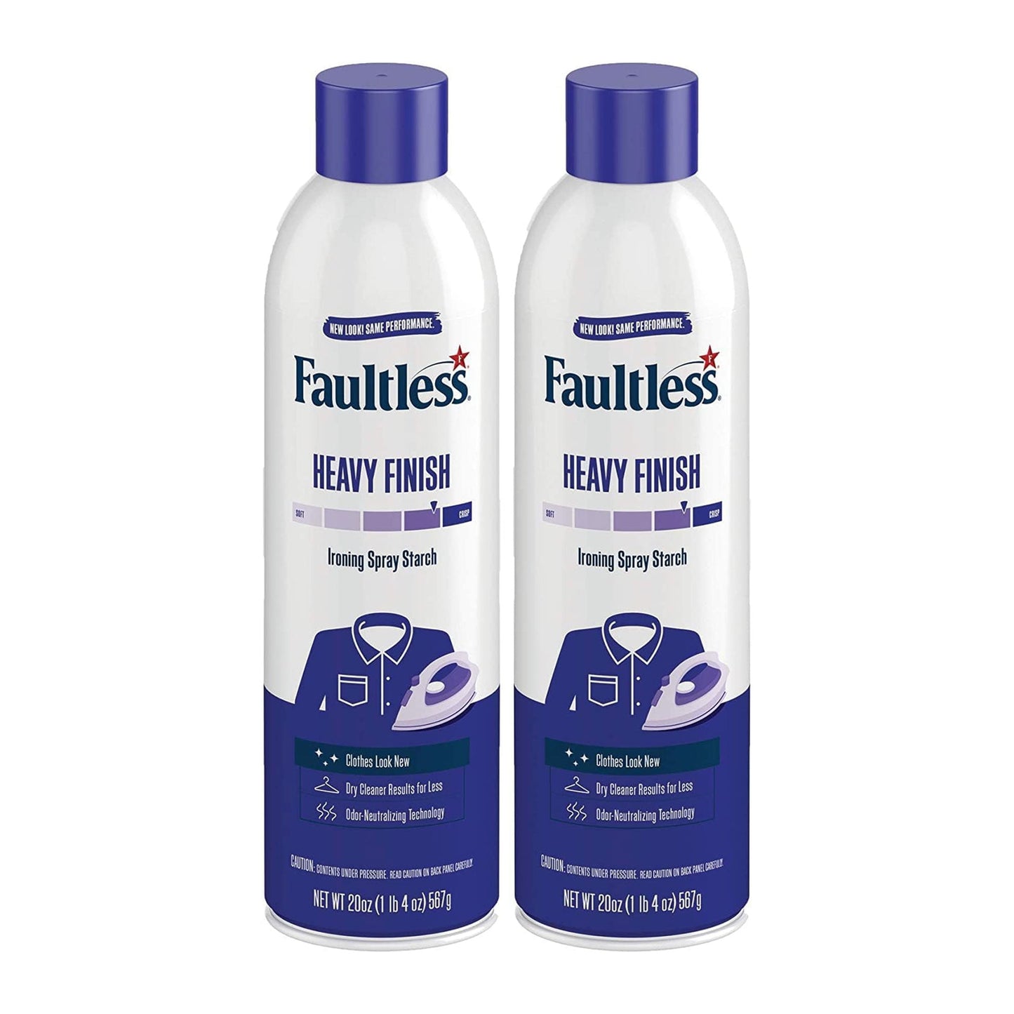Faultless Ironing Spray Starch, Heavy Finish, 20 oz (1 lb 4 oz) 567 g (Pack of 2)
