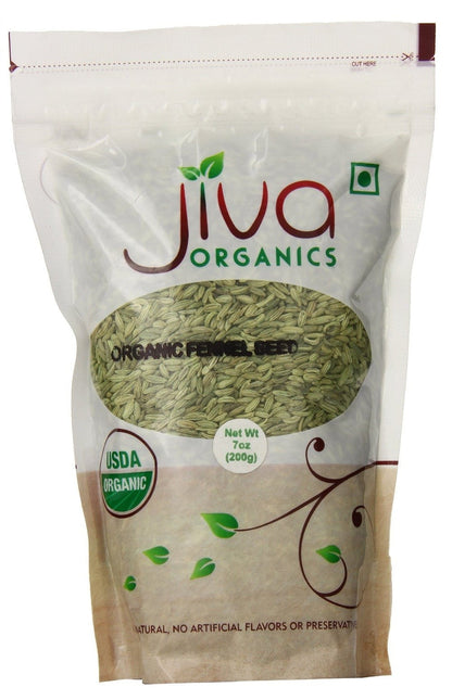 Jiva Organics Whole Fennel Seed, 7 Oz