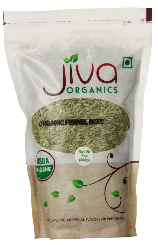 Jiva Organics Whole Fennel Seed, 7 Oz