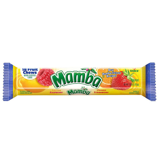 Mamba Fruit Chews Candy, 18 Pieces Pack of 24