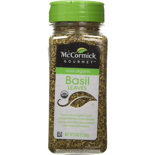 McCormick Gourmet 100% Organic Basil 2.85 Ounce