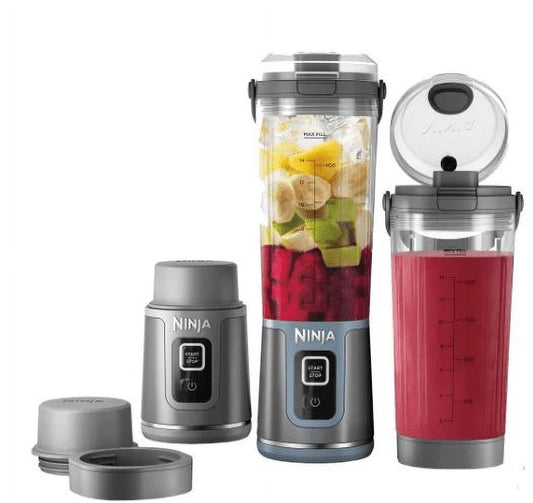 Ninja Blast Portable Blender, Cordless, 18oz. Vessel, Personal Blender-for Shakes & Smoothies, BPA Free,Most Compact Blender, Leakproof-Lid & Sip Spout, USB-C Rechargeable 2-pack