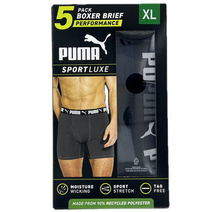 Puma Men's Boxer Brief, 5 Pack (X-Large)