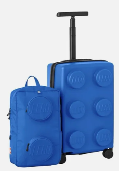 LEGO Kids 2-Piece Luggage Set Expandable Trolley & Backpack Travel Bag - Blue