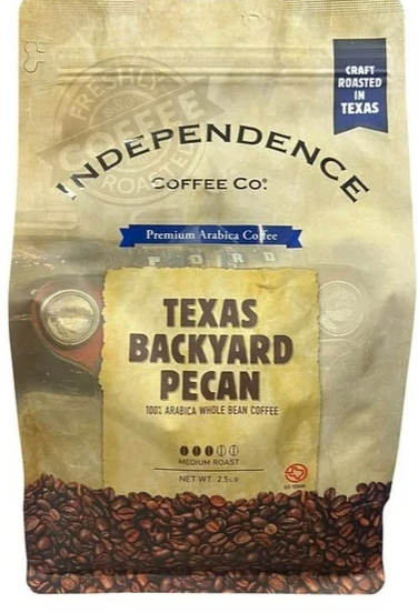 Independence Coffee Texas Back Yard Pecan Medium Roast Coffee, 2.5 Pounds