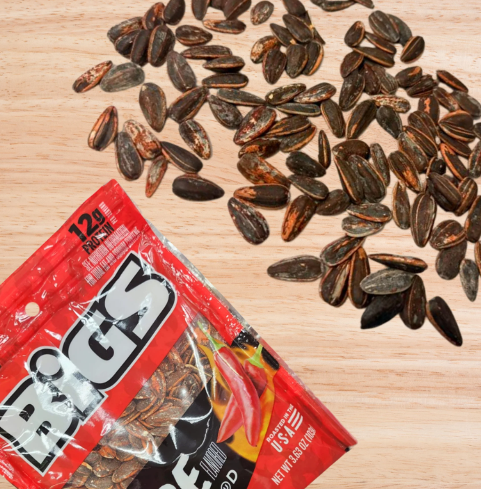 Bigs Fire Spicy Sunflower Seeds Snack 3.63 Oz 3 Pack, Roasted Hot and Tangy Flavor.