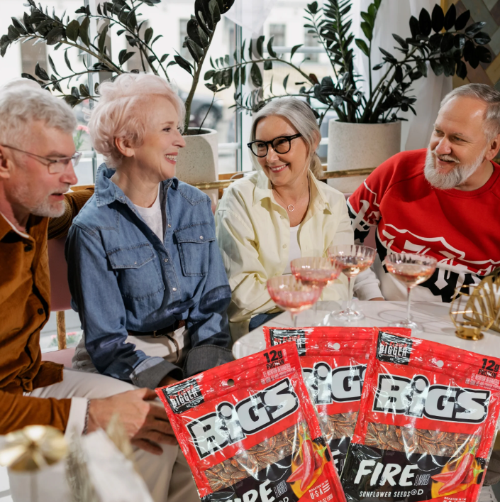 Bigs Fire Spicy Sunflower Seeds Snack 3.63 Oz 3 Pack, Roasted Hot and Tangy Flavor.