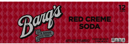 Barq's Red Creme Soda Fridge Pack Cans, 12 Fl Oz (Pack Of 12)