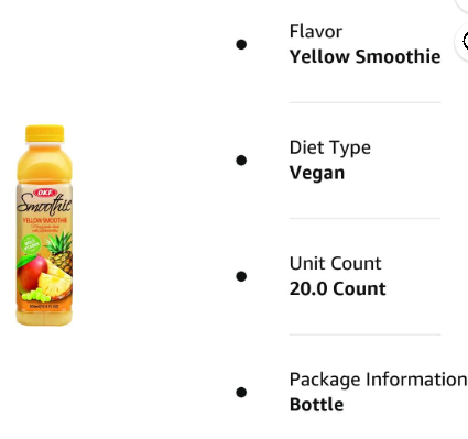 OKF SMOOTHIE YELLOW 20/16.9oz