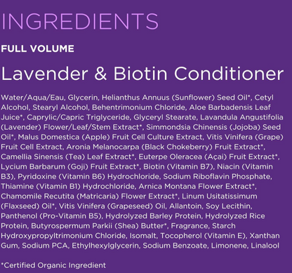 Andalou Naturals Lavender and Biotin Full Volume Conditioner, 11.5 Ounce