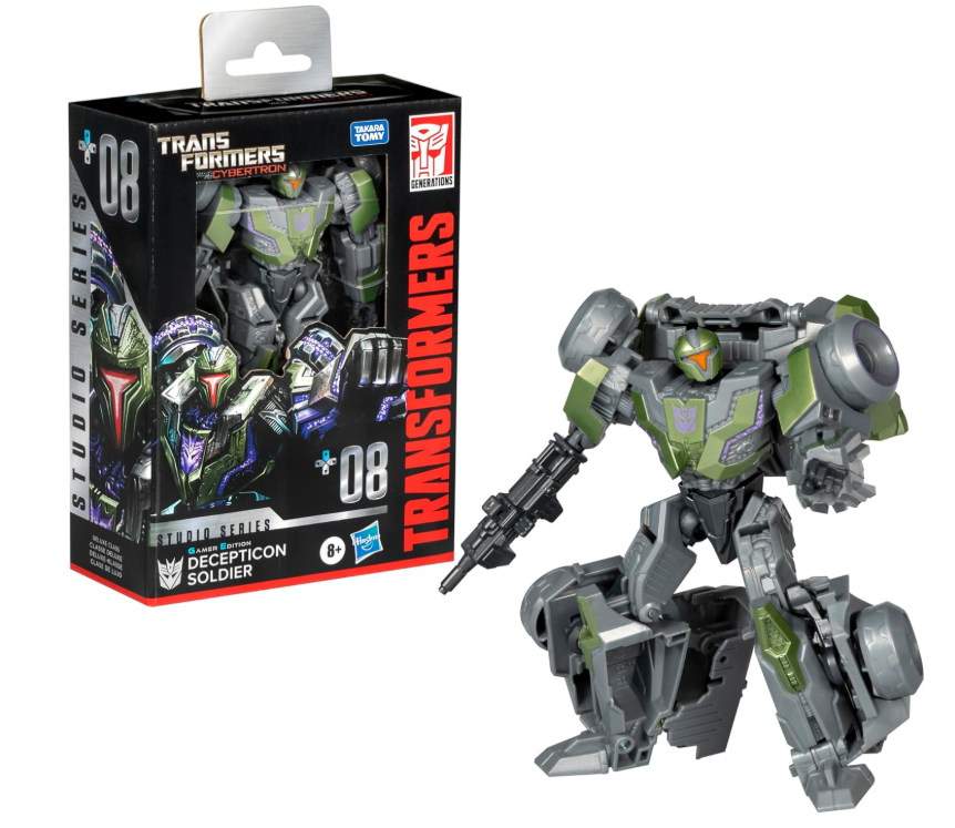 Transformers Toys Studio Series Deluxe War for Cybertron 08 Gamer Edition Decepticon Soldier, 4.5-inch Converting Action Figure, 8+