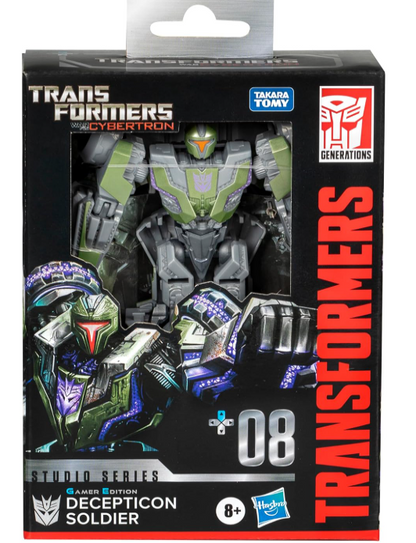 Transformers Toys Studio Series Deluxe War for Cybertron 08 Gamer Edition Decepticon Soldier, 4.5-inch Converting Action Figure, 8+