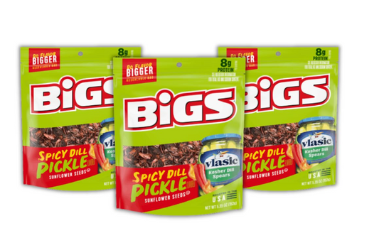 BIGS Vlasic Spicy Dill Pickle Flavored Sunflower Seeds (Pack of 3) 5.35 Oz