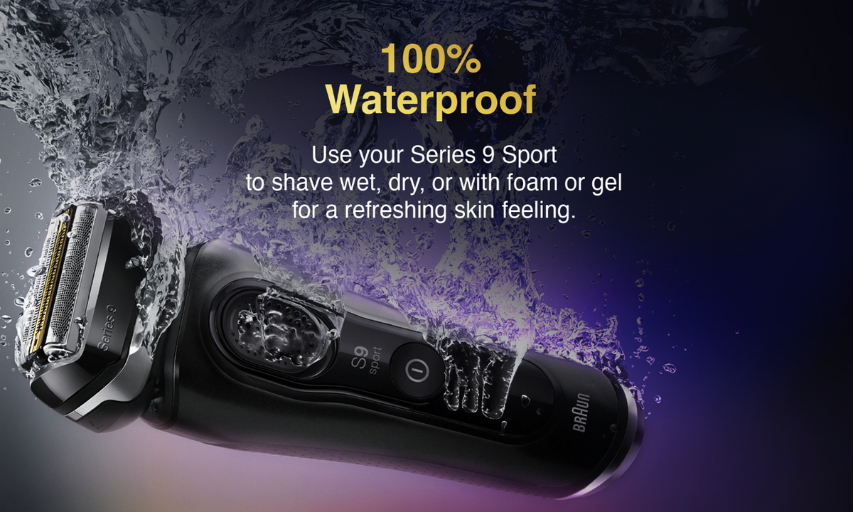 Braun Series 9 Sport + Electric Shaver with Clean and Charge Station and Travel Case