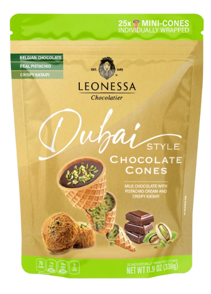 Leonessa Chocolatier Dubai Style Chocolate Cones, 11.9 Ounce