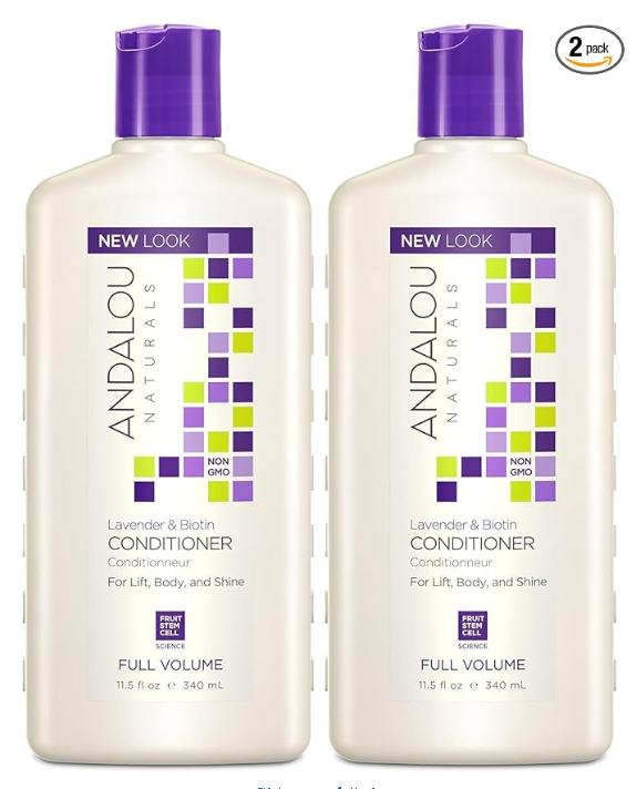 Andalou Naturals Lavender and Biotin Full Volume Conditioner, 11.5 Ounce Pack of 2