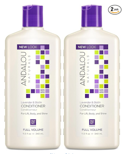 Andalou Naturals Lavender and Biotin Full Volume Conditioner, 11.5 Ounce Pack of 2