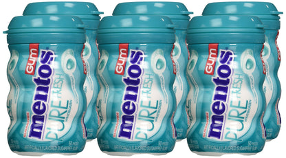 Mentos Pure Fresh Sugar-Free Chewing Gum, Wintergreen, 50 Ct, (6 Pk, 300 Total Pieces)