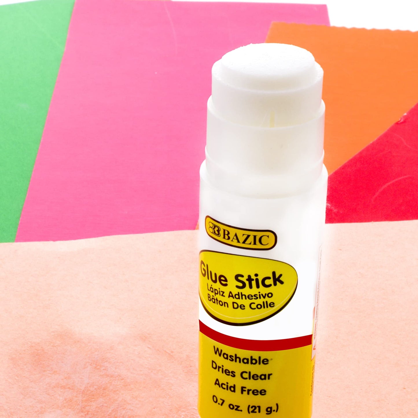 BAZIC Glue Stick 21g/0.7 Oz, Acid Free Glue (3/Pack), 1-Pack