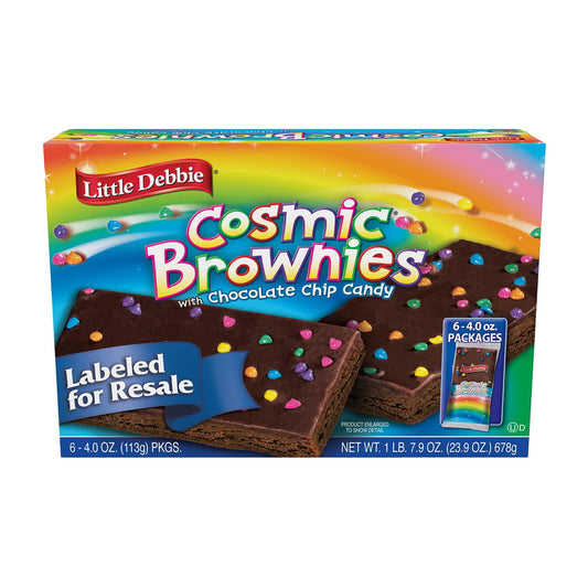 Little Debbie Cosmic Brownie Single-Serve Caddie, Chocolate, 4 Ounce Pack of 6