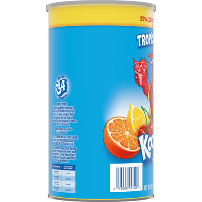 Kool-Aid Sugar-Sweetened Tropical Punch Artificially Flavored Powdered Soft Drink Mix, 5.16 lb Canister