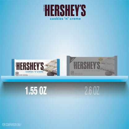 Hershey's Cookies 'n' Creme Candy, Bars 1.55 oz, 36 Count