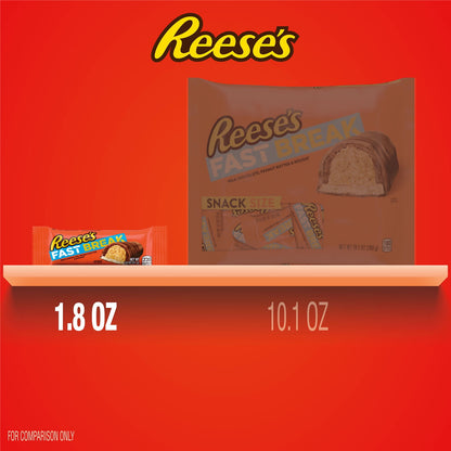 Reese's Fast Break Milk Chocolate, Peanut Butter and Nougat Candy, Bars 1.8 oz, 18 Count