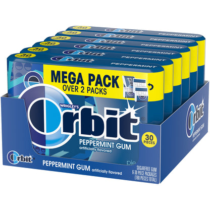 ORBIT PEPPERMINT MEGA PACK 30 PIECE 6 COUNT (TOTAL 180 PIECE)