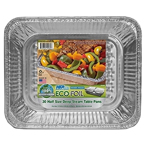 Eco-Foil Half Size Deep Steam Table Pan 30-count