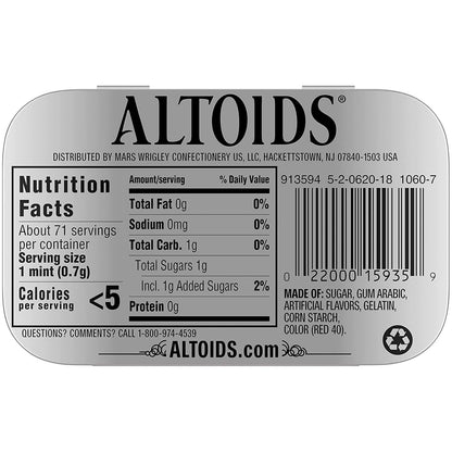 Mars Wrigley Confectionery ALTOIDS Curiously Strong Breath Mints,Individual Packs,1.76-Ounce Tins -Spearmint Wintergreen Great For Holidays, Parties, Gifts & More! (Cinnamon 1.76 Ounce, 3) Multicolor