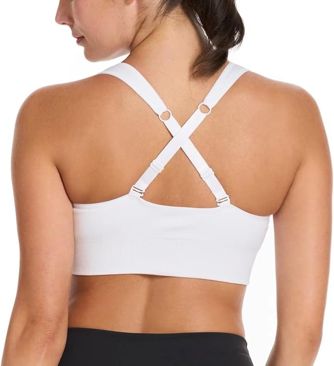 PUMA Women's Seamless Sports Bra White/Purple XL