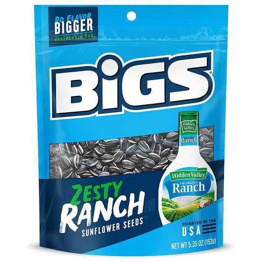 Bigs Sunflower Seeds Hidden Valley Ranch 5.35 Ounce [4-Bags]