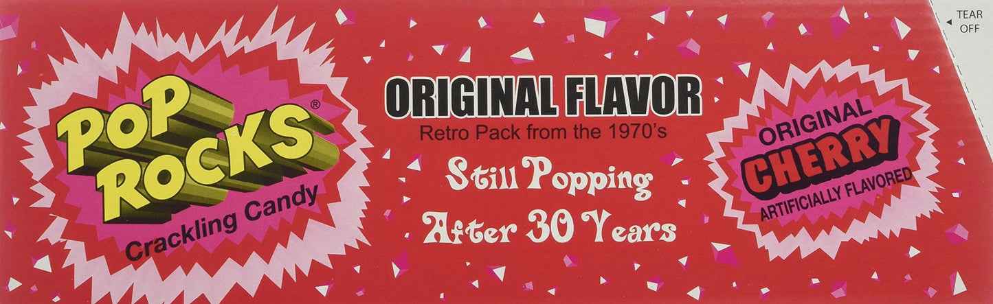 POP ROCKS Popping Candy, MFF30 Cherry, 24 Count