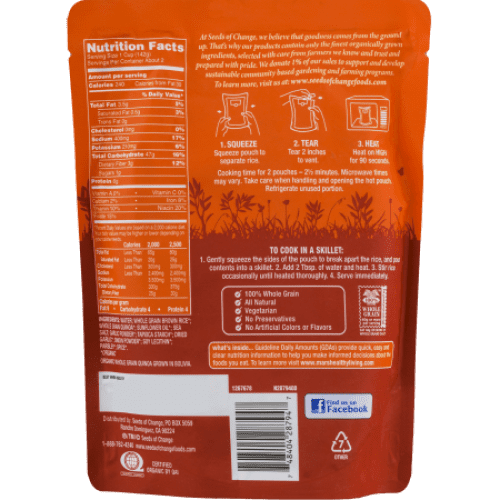 Seeds of Change Quinoa & Brown Rice with Garlic, 8.5 oz, 6 Ct