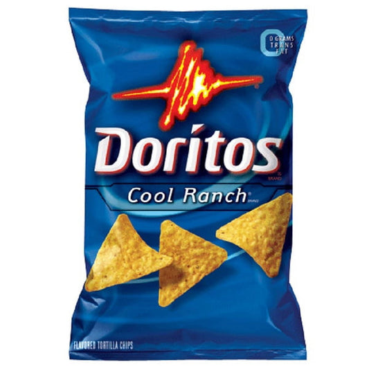 Frito Lay Doritos Cooler Ranch Potato Chips 1.75 oz Bags - Pack of 64