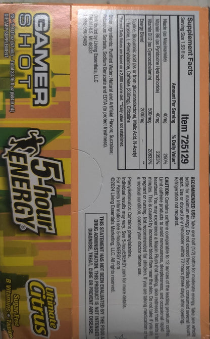 5-hour ENERGY?? Extra Strength, Ultimate Citrus, 12 Pack, 1.93 oz.