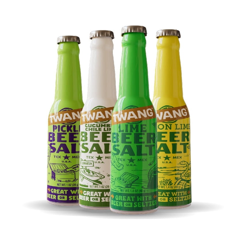 Twang Lemon-Lime Flavored Beer Salt, 1.4 oz Plastic Bottles, 24 Count
