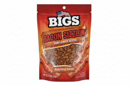 BIGS Bacon Salt Sizzlin' Bacon Sunflower Seeds, 5.35-Ounce Bag Pack of 14