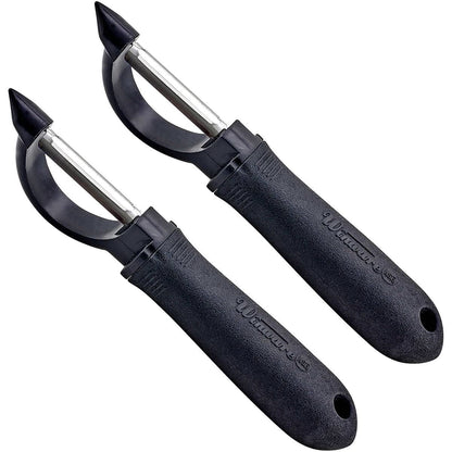 Winco Stainless Steel Straight Edge Swivel Peeler - 2 Pack
