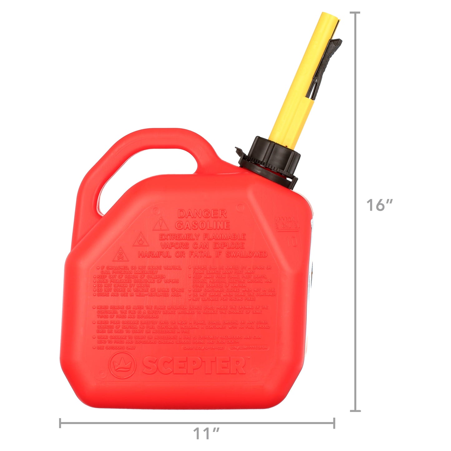 Scepter Ameri-Can 2 Gallon Gas Can, FG4G211, Red