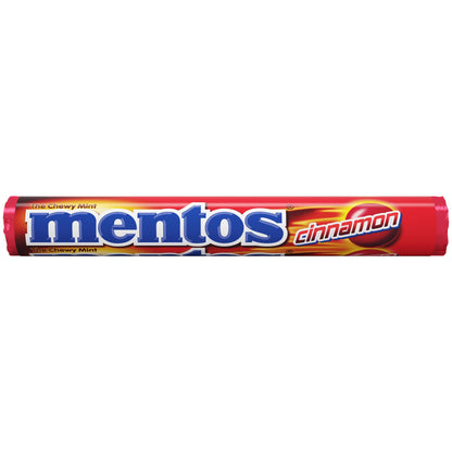 Mentos Candy, Mint Chewy Roll, Cinnamon, Regular Size, Nut Free, 1.32 oz (15 Pack)