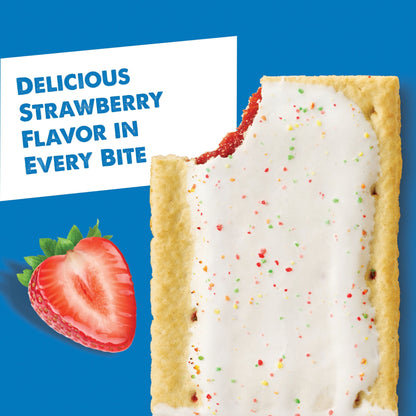 Pop-Tarts Frosted Strawberry Toaster Pastries, Breakfast Foods, Shelf-Stable, 22 oz (12 Count)