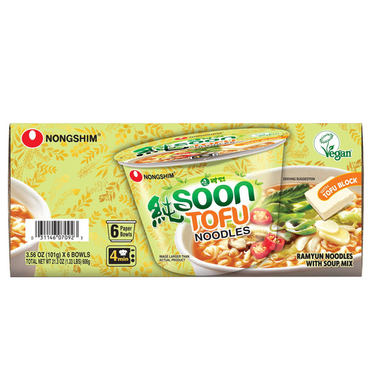 Nongshim Soon Tofu Noodles, 3.56 oz, 6 ct