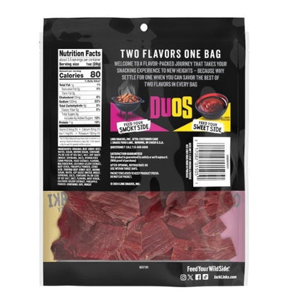 Jack Link's Duos Original and Teriyaki Beef Jerky, 3.25 oz. Bag