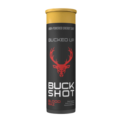Bucked Up Buck Shot Energy Shot, Rocket Pop, 2 fl oz Bottles, 12 Pack