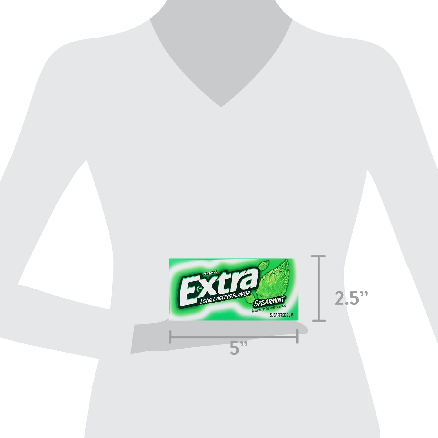 Extra Spearmint Sugar Free Chewing Gum Slim Packs - 10 Ct Bulk Bo