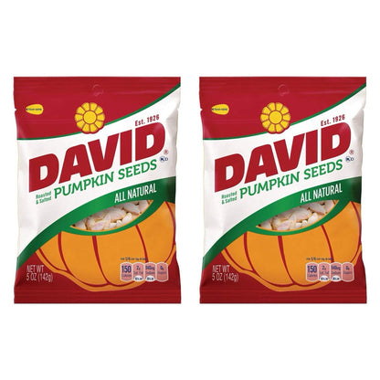 David All Natural PumPackin Salted and Roasted Seeds nuts Snack 5oz (12 Pack)